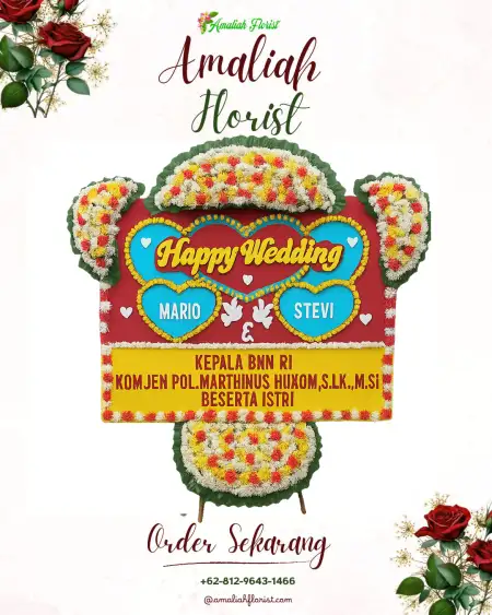 Papan Bunga Pernikahan Kletek